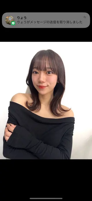 ミディアム 西村 涼のヘアスタイル