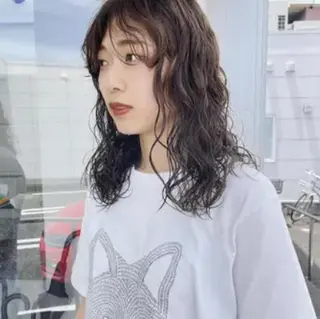 パーマ 🐰パーマモデル募集 🐰大場杏里🐰のヘアスタイル