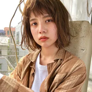 ショート カラー パーマ 【ダメージレス施術】 【透明感】北村 拓也のヘアスタイル