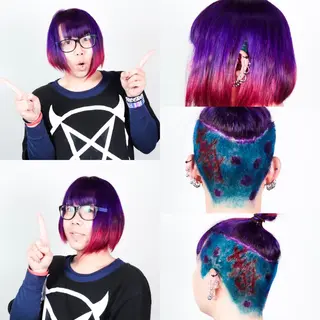 ミディアム カラー メンズ 秋葉 洸平のヘアスタイル