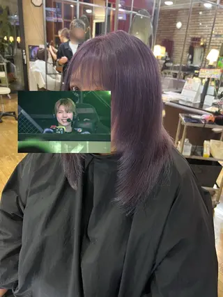 ロング カラー 只野 真衣のヘアスタイル