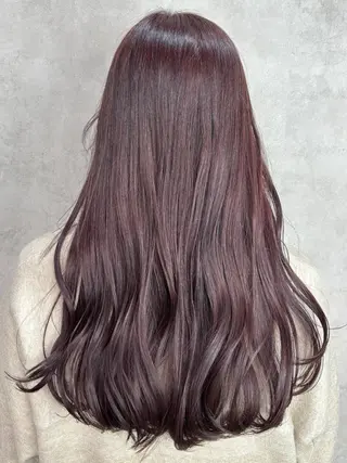 ロング カラー Rin♡透明感ピンク 🎀白肌ラベンダーのヘアスタイル