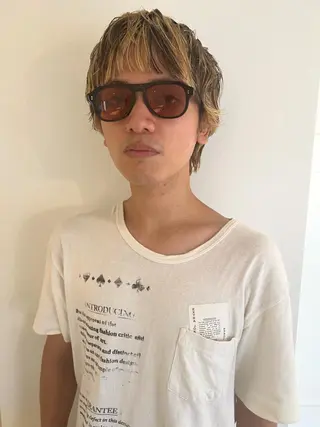 カラー ブリーチカラー🎀 韓国風/寺門美優のヘアスタイル