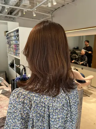 ミディアム カラー 池田 寿子のヘアスタイル