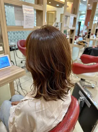 ミディアム カラー 小坂直輝【髪質改善・ 似合わせカット】のヘアスタイル