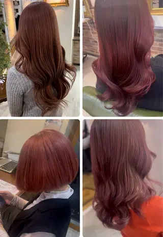ミディアム 飯星慧斗 /ブリーチ、縮毛矯正のヘアスタイル