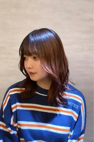 ミディアム 森 千風優のヘアスタイル