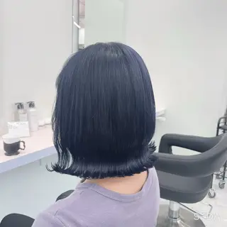 ミディアム カラー パーマ ヘアアレンジ 透明感ブリーチカラー 🌈TOMOHIROのヘアスタイル