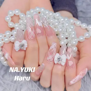 ネイル ロング 🎀 moo～ 🎀のネイルデザイン