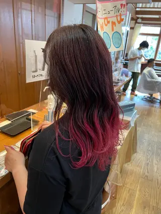 セミロング カラー パーマ ヘアアレンジ Artist 藤﨑紘成のヘアスタイル