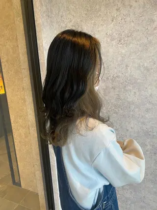 セミロング カラー earth尾形美穂 🫧髪質改善縮毛🫧のヘアスタイル