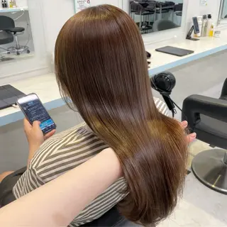 セミロング カラー 【美髪矯正/絹髪】 🎀hinano🎀のヘアスタイル