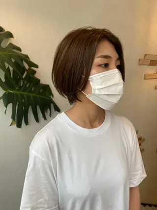 ショート カラー ヘアアレンジ ナカジマ ボブ/レイヤーのヘアスタイル