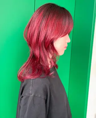 ミディアム カラー ヘアアレンジ 艶髪 🦋CON🦋のヘアスタイル