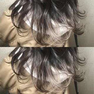 ミディアム カラー 小栗 麻衣のヘアスタイル