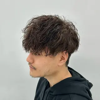 ショート カラー パーマ メンズ 【メンズパーマ特化】 🍏網中勇喜のヘアスタイル