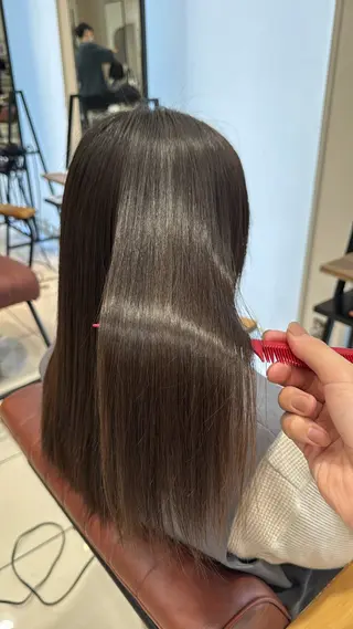 セミロング 縮毛矯正/髪質改善 特化/冨島智基のヘアスタイル