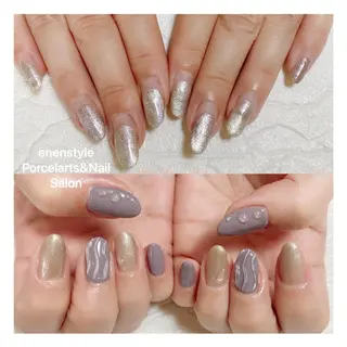 ミディアム ネイル 👑enen style👑のネイルデザイン