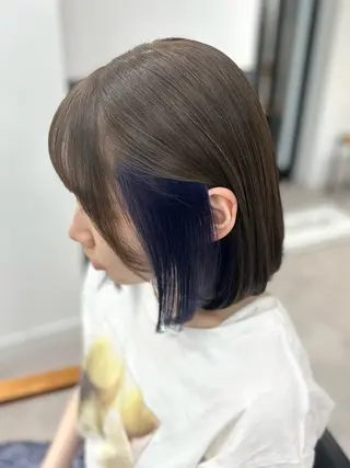 ミディアム カラー パーマ ヘアアレンジ メンズ キッズ 骨格レイヤーカット 🌿美髪縮毛矯正のヘアスタイル