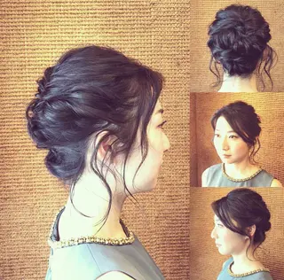ミディアム カラー パーマ ヘアアレンジ 伊熊 美砂のヘアスタイル