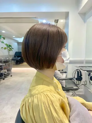 ショート カラー 山下夕月 ショート🫧ボブのヘアスタイル