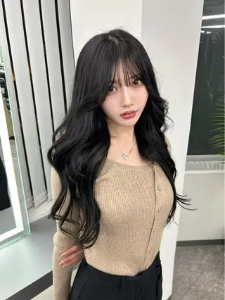 ロング カラー nanaka 🤍韓国ワンホンヘアのヘアスタイル