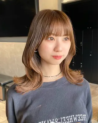 ショート カラー レイヤー🩰顔まわり /透明感/kanaのヘアスタイル