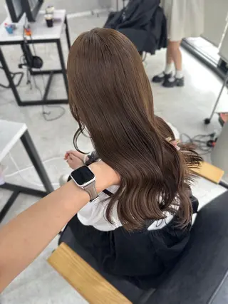 ロング カラー Rinka/梅田/ 透け感カラー🤎のヘアスタイル