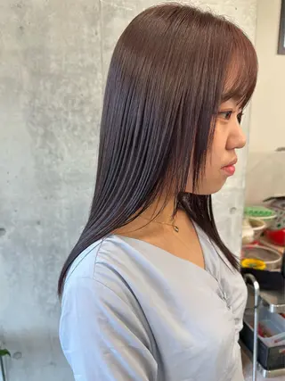 セミロング カラー ボブ/ゆるふわ ボブパーマ/とういのヘアスタイル