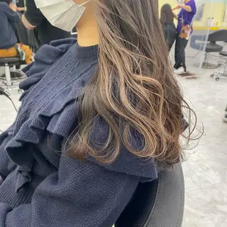 セミロング カラー ヘアアレンジ mai🍑暖色カラー /レイヤー💖のヘアスタイル