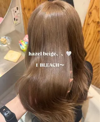 カラー 🌙ヘーゼルベージュ レイヤーカット🌙のヘアスタイル