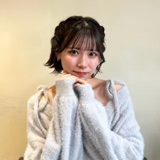 ショート ヘアアレンジ 塩川ももこ/ 自然な縮毛矯正のヘアスタイル