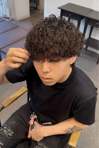 パーマ メンズ 年間2000名担当◎ パーマ職人/仲原佑樹のヘアスタイル