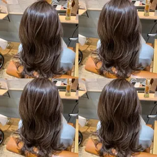 ミディアム ✨縮毛矯正✖︎顔周り レイヤー✨ナカムラのヘアスタイル