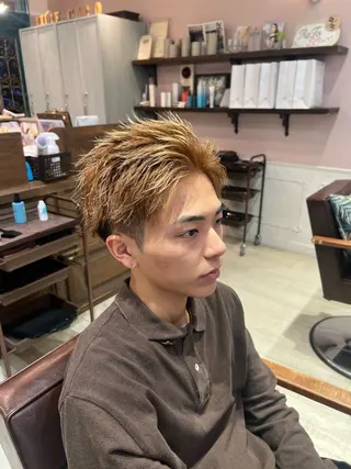 メンズ 透明感カラー 🫧ゆうしん/平尾のヘアスタイル