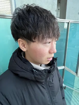 ショート カラー パーマ メンズ 久木原 ゆりのヘアスタイル