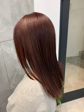 セミロング カラー ヘアアレンジ 🫧縮毛矯正/髪質 改善🫧熊野未来のヘアスタイル