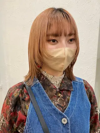 ミディアム カラー 前橋 姫奈のヘアスタイル