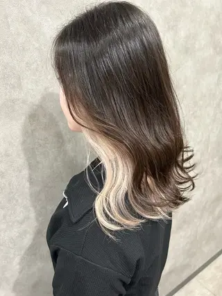 セミロング カラー ミルクティー職人× HIROSEのヘアスタイル