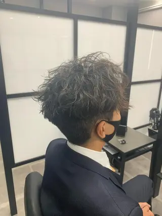 ショート パーマ 菊地 旬のヘアスタイル