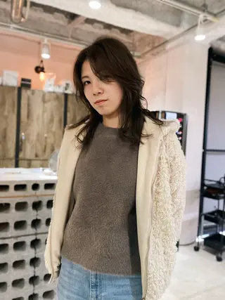 セミロング カラー KOOKI スティードトーキョーのヘアスタイル