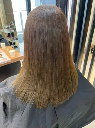 ロング カラー パーマ ヘアアレンジ メンズ キッズ ネイル マツエク・マツパ アイブロウ 透明感カラー🤎 ゆりのヘアスタイル