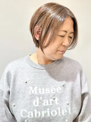 ショート ボブ/ゆるふわ ボブパーマ/とういのヘアスタイル