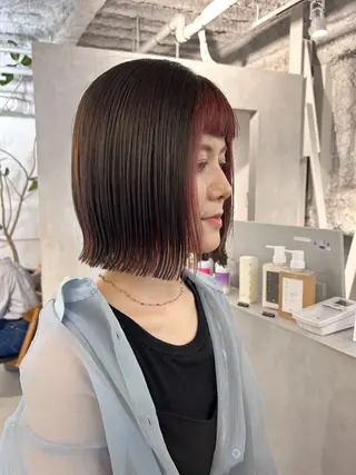 ショート カラー 切りっぱなしBOB 職人💜Anzuのヘアスタイル