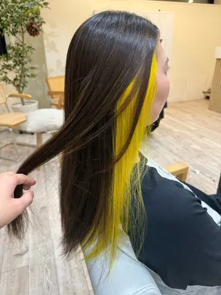 ロング カラー クロギ リョウのヘアスタイル