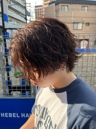 ショート カラー メンズ ブリーチカラー はりんのヘアスタイル