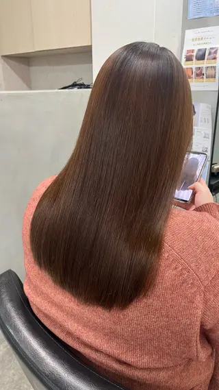 ロング カラー 猪口 純のヘアスタイル
