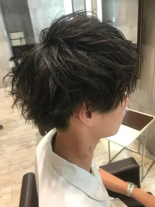 ミディアム カラー パーマ ヘアアレンジ メンズ キッズ ネイル マツエク・マツパ EnBlesS西宮 マンツーマン神道有基のヘアスタイル