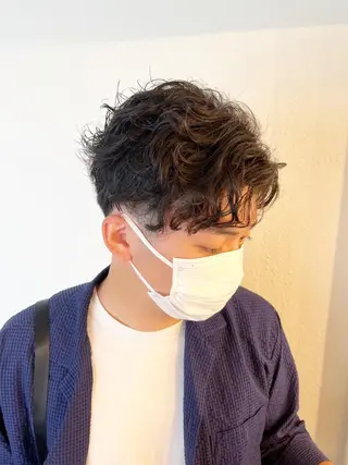 ショート カラー パーマ ヘアアレンジ メンズ 名古屋駅/トップス タイリスト/大黒拓哉のヘアスタイル