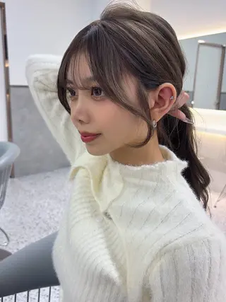 カラー yui🎀ブリーチ なしベージュ／博多のヘアスタイル